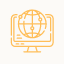 company logo - a computer screen with a globe in it